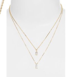 Nordstrom Tiered Cubic Zirconia Pendant Necklace